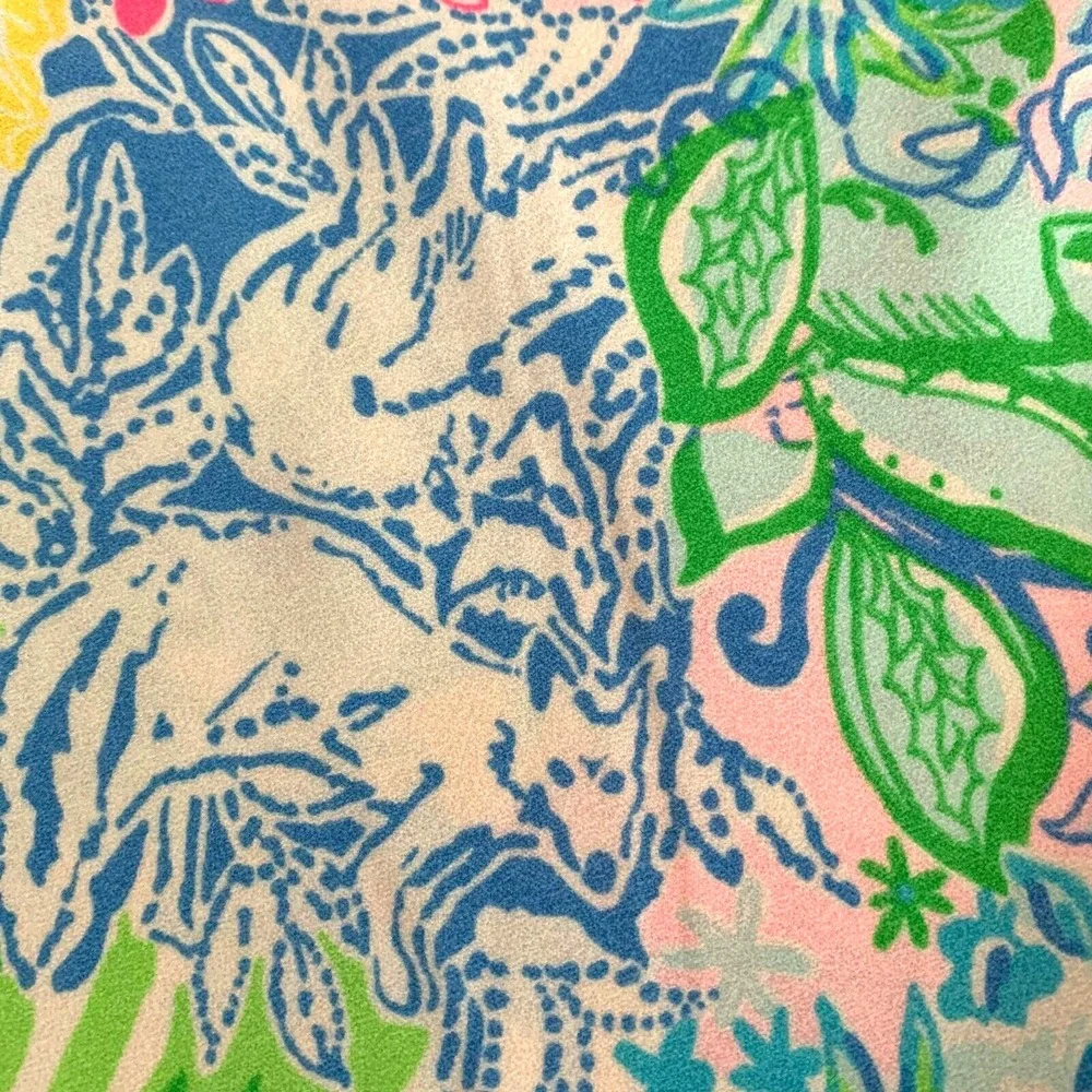 Lilly Pulitzer Pearl Romper Cheek to Cheek sz 2 Animals‎ Floral - Picture 6 of 8